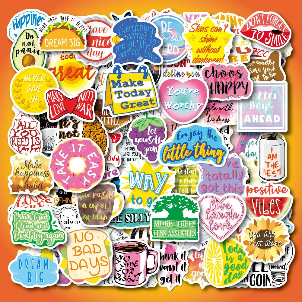 10 pcs Assorted Inspirational Vinyl Stickers