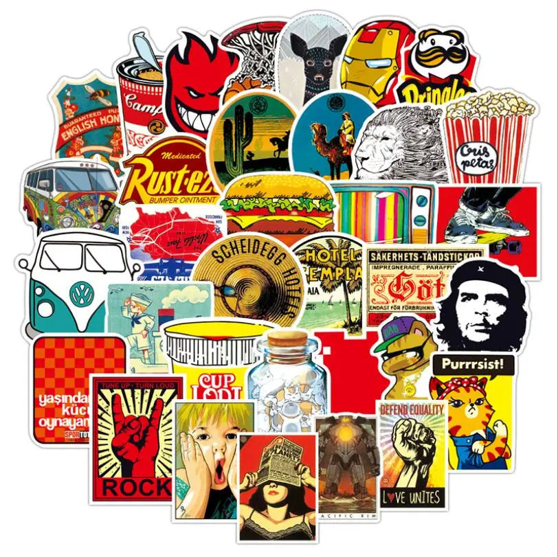 10 pcs Assorted Mixed Cartoon Stickers